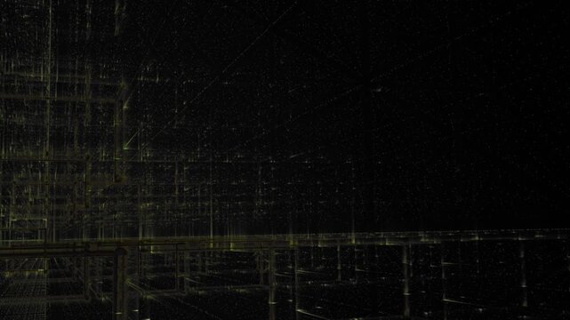 Geometrische Datenstruktur &ndash; abstrakte Technologie-Vernetzung in modernem Design, perfekt f&uuml;r KI, Big Data, Blockchain, Digitalisierung, Analyse, Wissenschaft, visuelle Kommunikation, Technologie