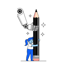 Illustrating the synergy of artificial intelligence and human creativity in the realm of writing and art