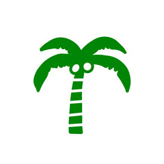 Cute Palm Tree Icon – しま模様のヤシの木アイコン（トロピカル・ポップ）	