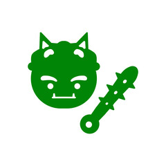 Oni & Kanabo Icon – 鬼と金棒のアイコン（節分・日本の伝統行事）	