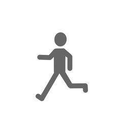 走る人物のアイコン（横向き）｜スピード・アクティブ・移動を表すシンプルピクト Running Person Icon – Side View Silhouette for Speed, Action, or Emergency Use