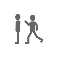 接近する人物アイコン｜訪問・対話・コミュニケーションのピクトグラム Approaching Person Icon – Visit, Dialogue, and Communication Symbol