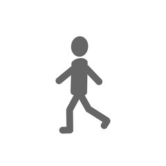 歩く人物のアイコン（横向き）｜移動・日常・行動のピクトグラム Walking Person Icon – Side View Silhouette for Movement and Daily Activity