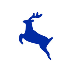 「黄色い鹿のシルエットアイコン / Yellow Deer Silhouette Icon」	