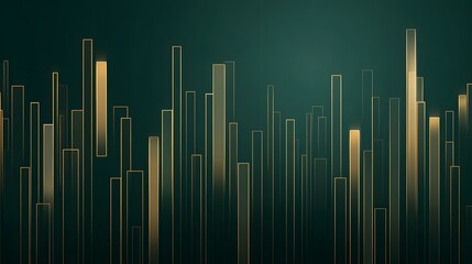 gold lines on a dark background