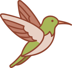 Gracefully stylized hummingbird logo symbolizing agility and elegance, featuring sleek wings in motion and a pointed beak, perfect for brands focused on nature, speed, and creativity.
