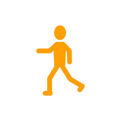 歩く人物のアイコン（横向き）｜移動・進行方向を示すシンプルなシルエット Walking Person Icon – Side View Silhouette for Movement or Direction