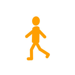 【Lifestyle Icons – Transport】歩く人物のアイコン（横向き）｜移動・日常・行動のピクトグラム Walking Person Icon – Side View Silhouette for Movement and Daily Activity