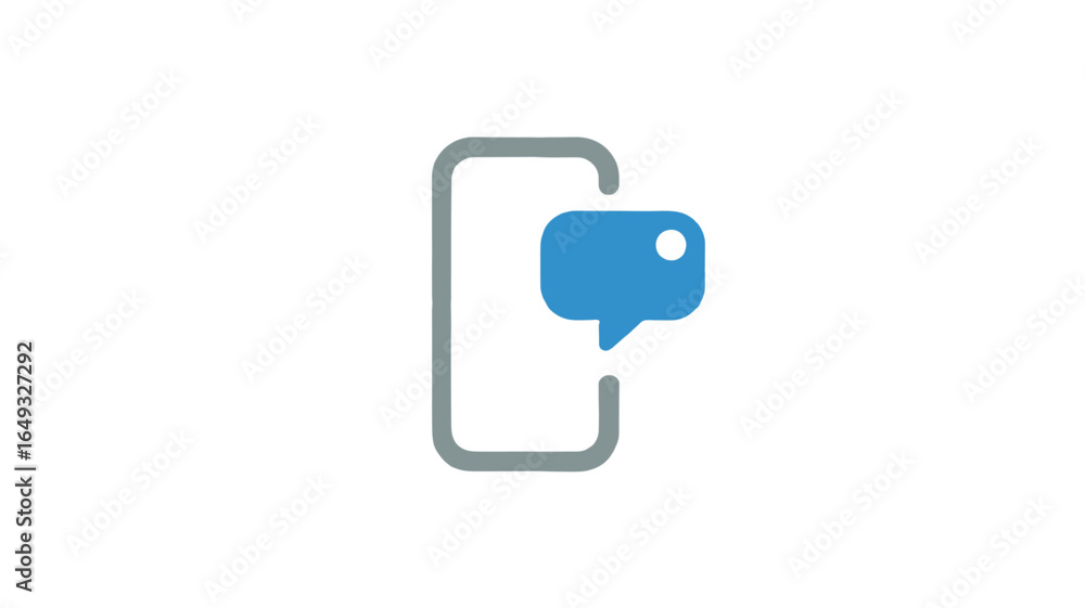 Poster smartphone icon displaying a message bubble.