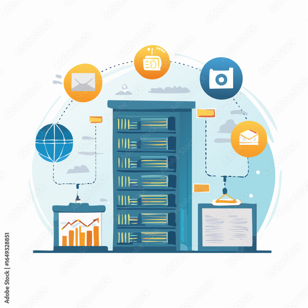 Poster a comprehensive set of flat vector business infographic elements and icons for web and mobile design