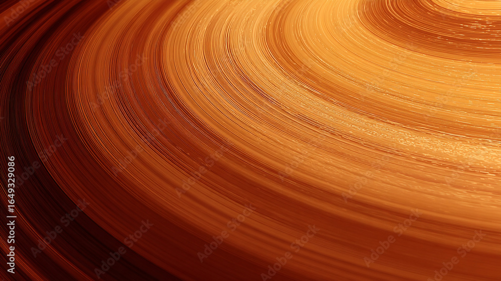 Poster rich amber gradient with concentric light ripples creates mesmerizing abstract pattern