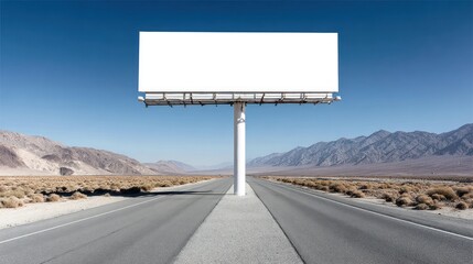 Blank billboard in desert landscape (1)