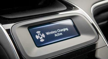 Obraz premium Wireless Charging Active Display in Car Interior