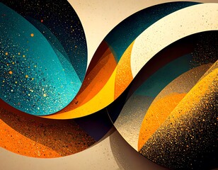 Abstract swirl design with layered colors and texture