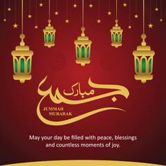 Jummah mubarak Greetings Social Media Post