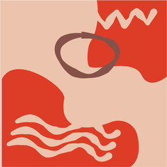 Walpaper Abstract Modern Art Shapes Illustration