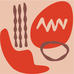 Walpaper Abstract Modern Art Shapes Illustration
