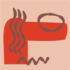 Walpaper Abstract Modern Art Shapes Illustration