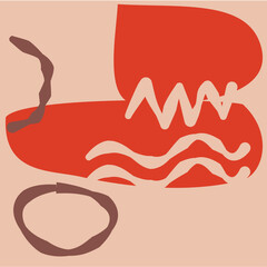 Walpaper Abstract Modern Art Shapes Illustration