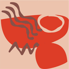 Walpaper Abstract Modern Art Shapes Illustration