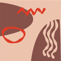 Walpaper Abstract Modern Art Shapes Illustration