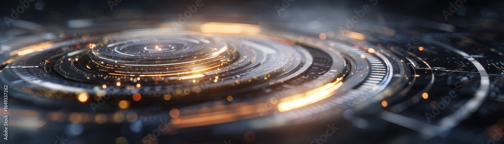 Aufkleber abstract geometric background featuring a continuous spiral shape centered within a circular frame c