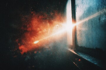 Glowing aperture in dark space