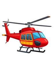 Fototapeta premium Cartoon red helicopter
