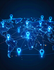 Global network map illustration