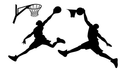Basketball Player Silhouette – Slam Dunk Sports Vector © sabul