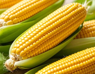 Close-up of fresh yellow corn on the cob
