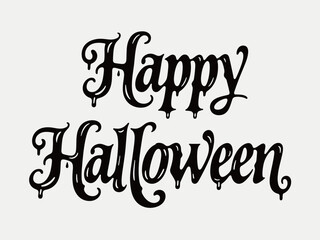 Happy Halloween, atmosphere, handwriting, cursive, artistic font