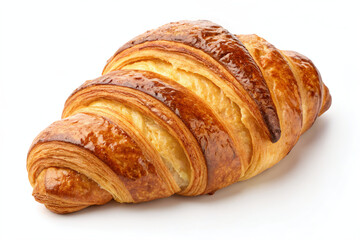 Freshly Baked Croissant – White Background