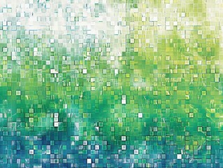 Gradient of spring digital pixels in emerald and sapphire  raw