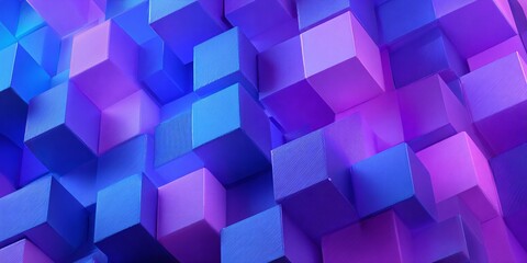 Vibrant 3D Geometric Colorful Blocks Art