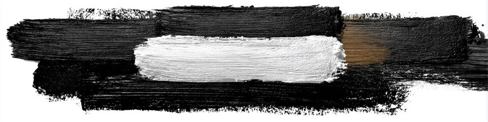 Obraz premium Black and white paint stroke