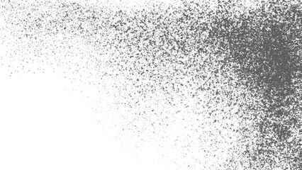 Silver confetti foil burst with glitter particles floating on white background. Floating silver confetti foil burst with shiny glitter clusters on backdrop 