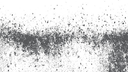 Black powder dust and coal particles texture isolated on white surface. Black coal dust texture for grunge and overlay effect on white