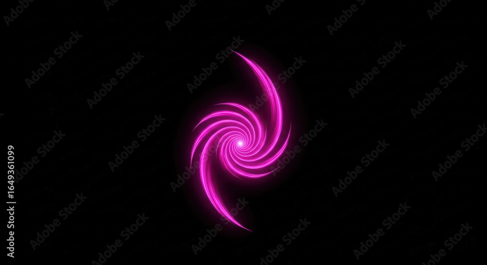 Poster abstract pink swirl design on a black background creating a mesmerizing and dynamic visual effect wi
