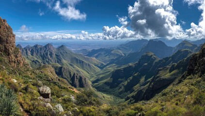 Fototapeta premium Panoramic mountain vista (2)