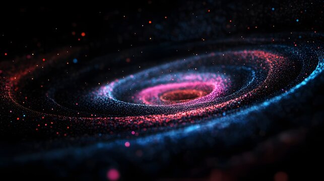 Ethereal Spiral Cosmos with Glittering Stars and Vibrant Colors - Powered by Adobe
