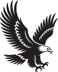 Obraz premium Majestic eagle descends with wings spread wide