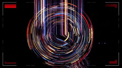 4k futuristic glitch abstract digital data stream swirl - Powered by Adobe
