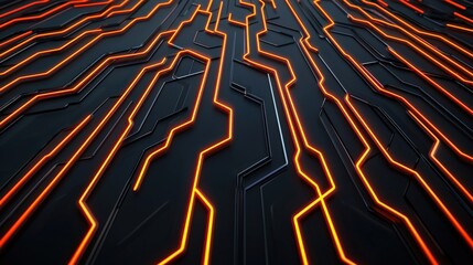 legal intellectual property enforcement concept. Abstract circuitry design with glowing lines on a dark background.