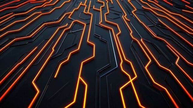 legal intellectual property enforcement concept. Abstract circuitry design with glowing lines on a dark background. - Powered by Adobe