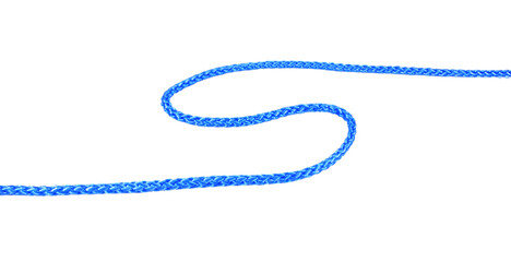 blue rope  isolated on white background. © Parichart