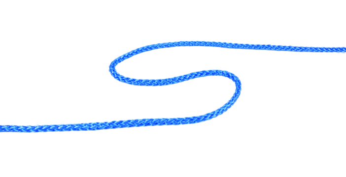 blue rope  isolated on white background.