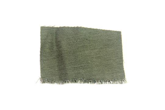 scraps of blue jeans piece texture isolated on white background.