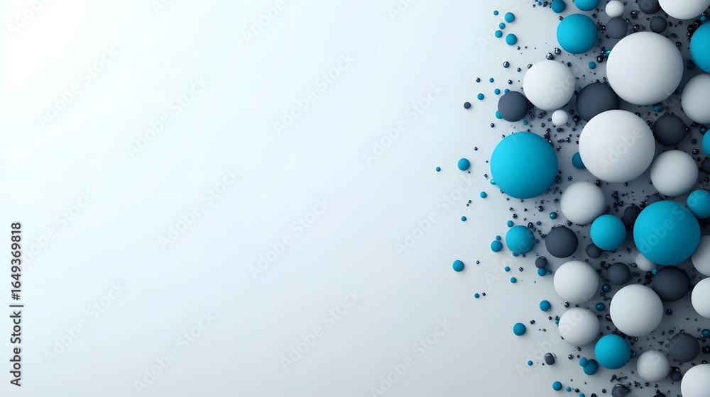 Poster abstract background with colorful circles and soft gradient design