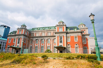 Osaka Central Public city Hall at Nakanoshima Park at autumn